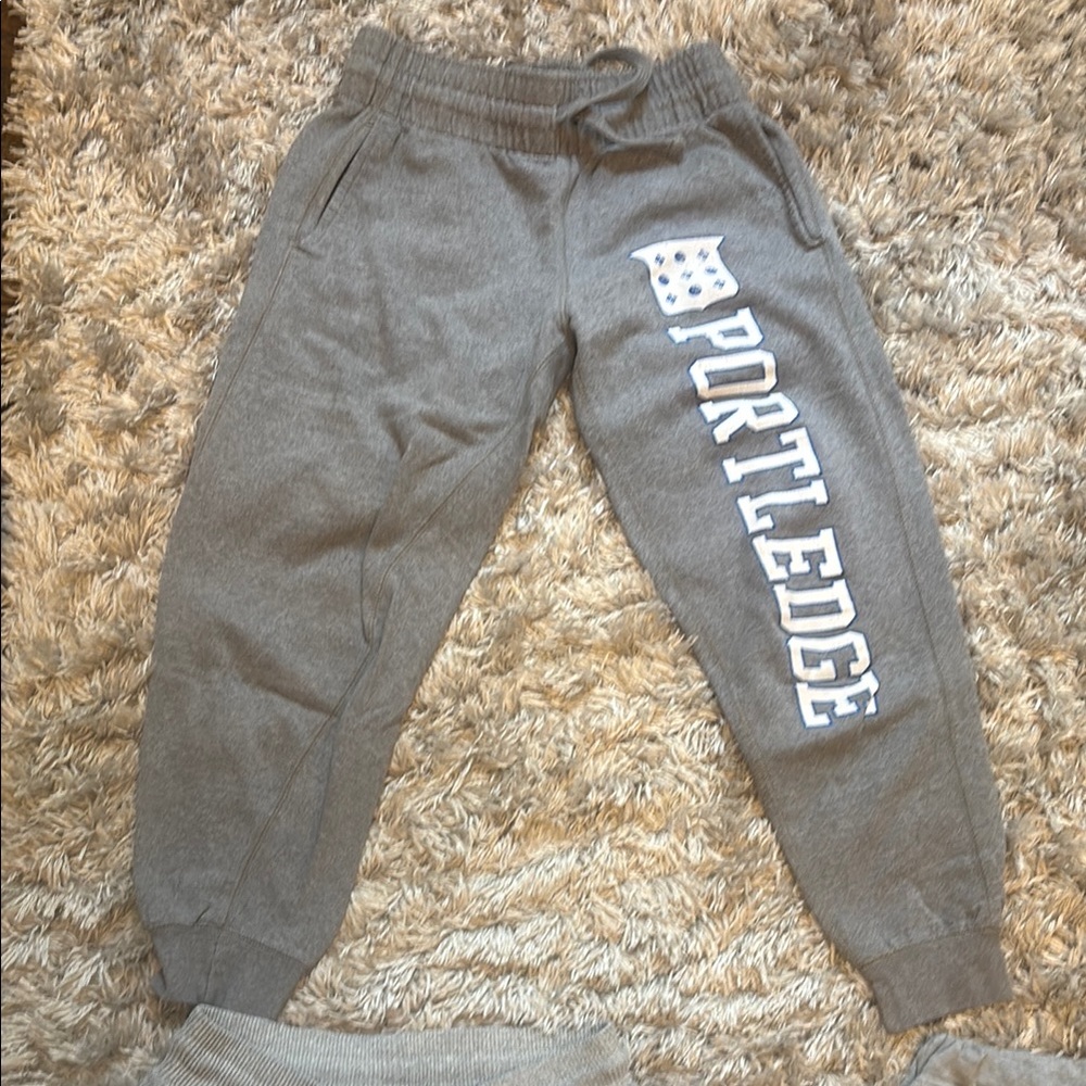 MV Sport Gray Sweatpants with Elastic Cuffs